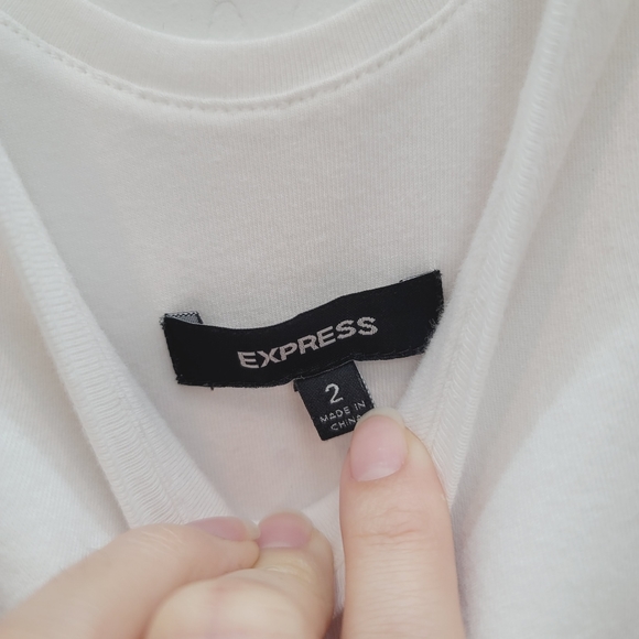 Express White, Blue & Pink Color Block Mini Dress Women's Size 2 - Picture 7 of 8